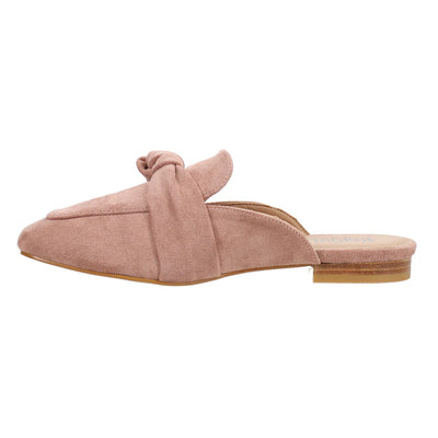Blush Faux Suede Slide On