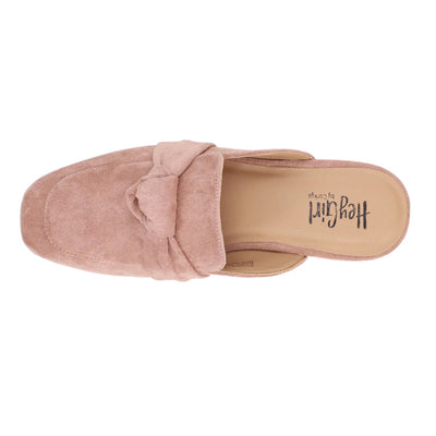 Blush Faux Suede Slide On