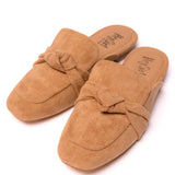 Camel Faux Suede Slide On