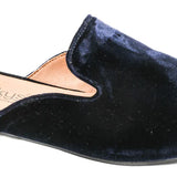 Navy Velvet Slide On