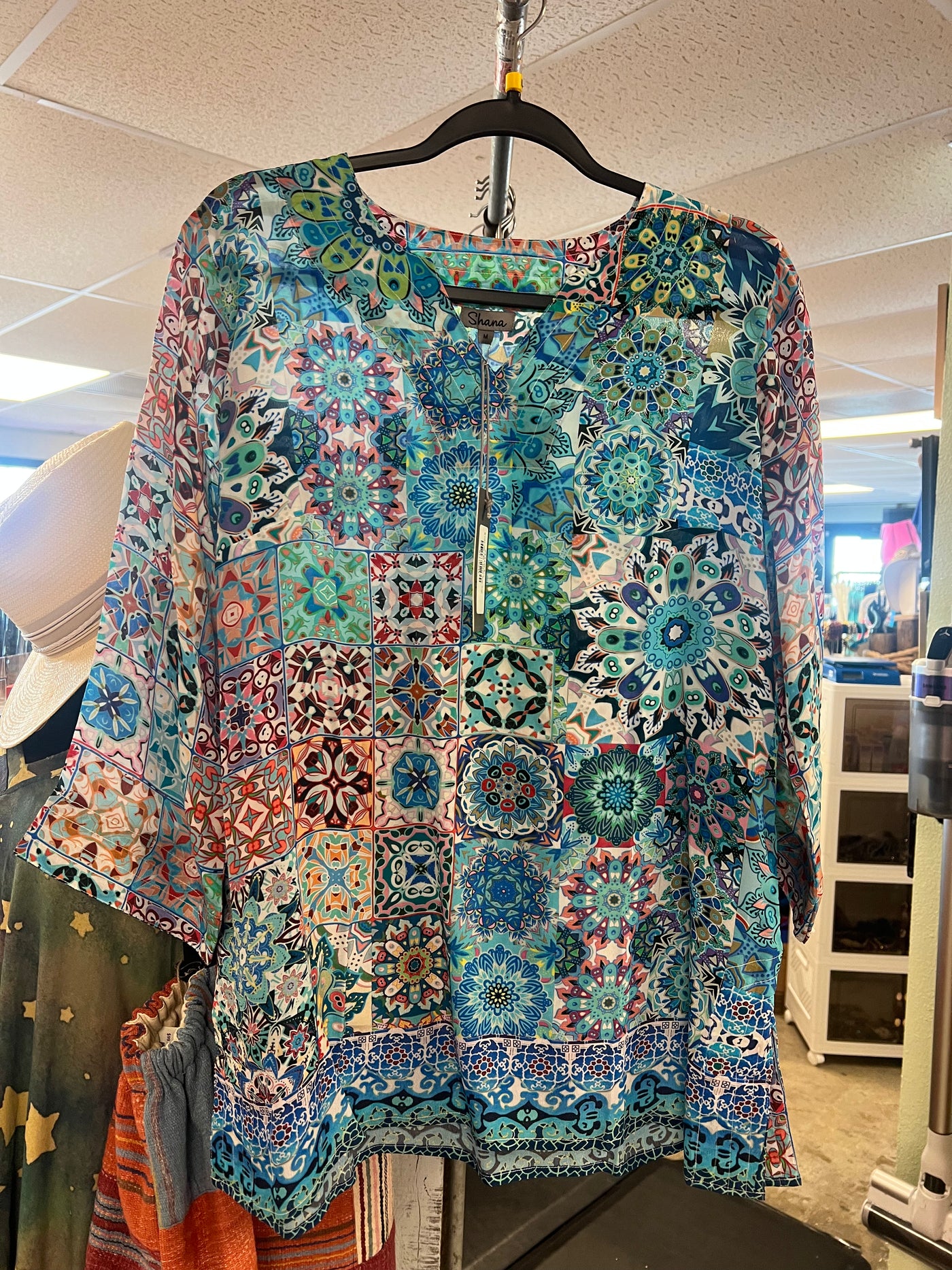 Blue Silk Top