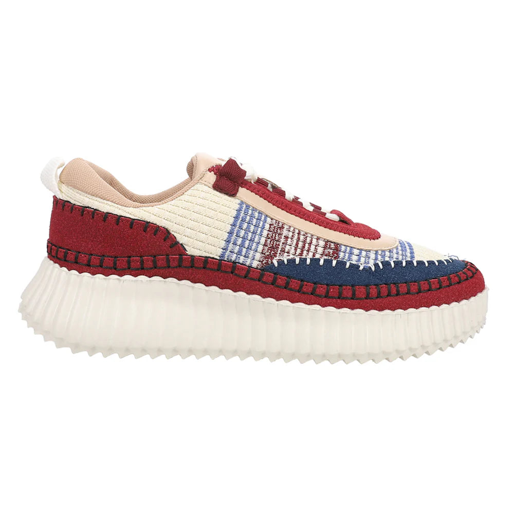 Burgundy Multi Sneaker