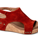 Carley Rust Faux Suede