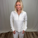 Pearl White Half Zip Pullover