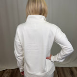 Pearl White Half Zip Pullover