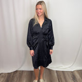 Black Valentina Wrap Dress