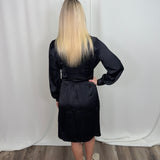 Black Valentina Wrap Dress