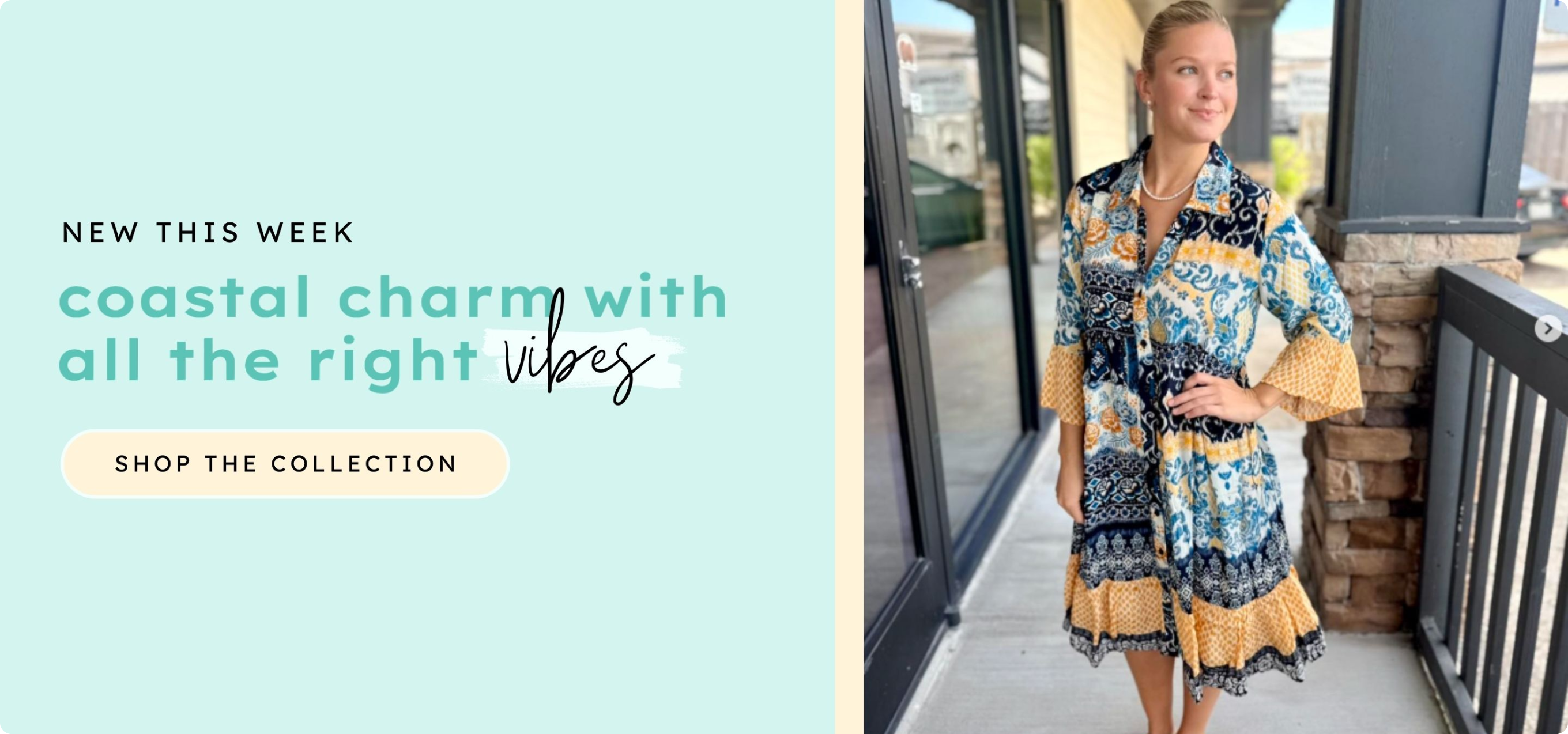 New this week Coastal Charm with all the right vibes