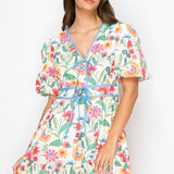 Flower Print Midi Dress