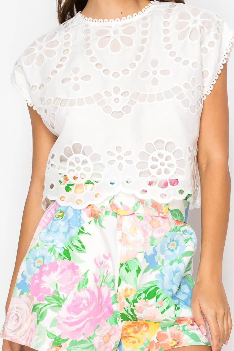 Garden Print Shopper Bag Shorts