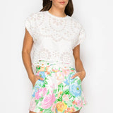 Garden Print Shopper Bag Shorts