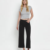 BLK HIGH RISE WIDE JEAN