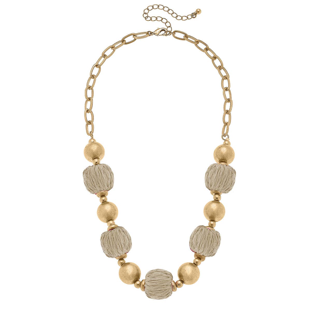 Barbados Raffia Bead Necklace