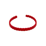 Red Game Day Bracelets &  Necklaces: MATTE RED FLAT TWISTED CUFF