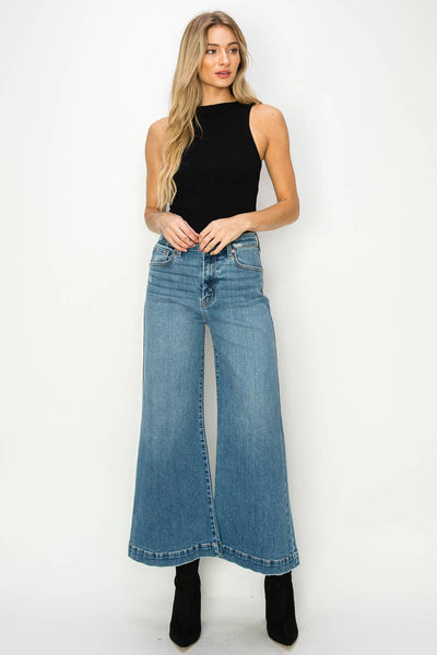 HIGH RISE CROP PALAZZO JEANS: 3 (25)