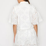 White Shirt with Flare Sleeves