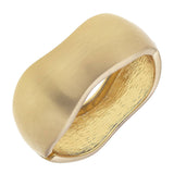 Hinge Bangle: Satin Gold