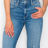 HIGH RISE TAPERED LEG JEANS: 9 (28)
