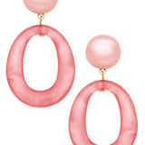Ansley Marbled Resin Shape Earrings