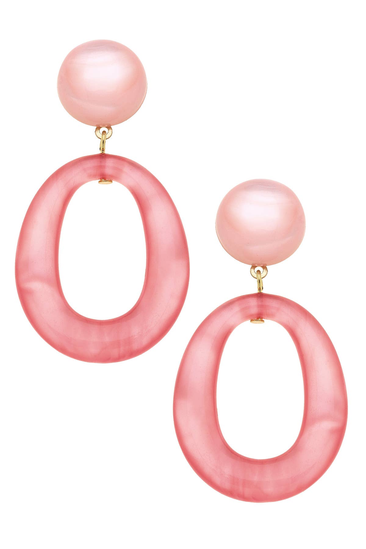 Ansley Marbled Resin Shape Earrings