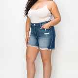 PLUS SIZE - HIGH  RISE STRETCH SHORT: 16