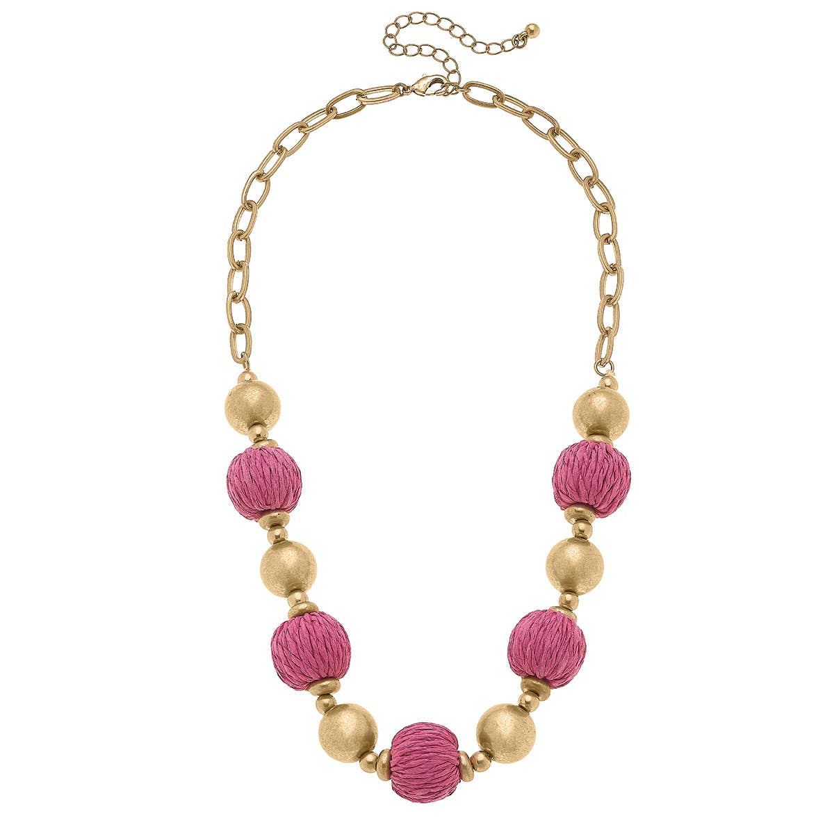 Barbados Raffia Bead Necklace