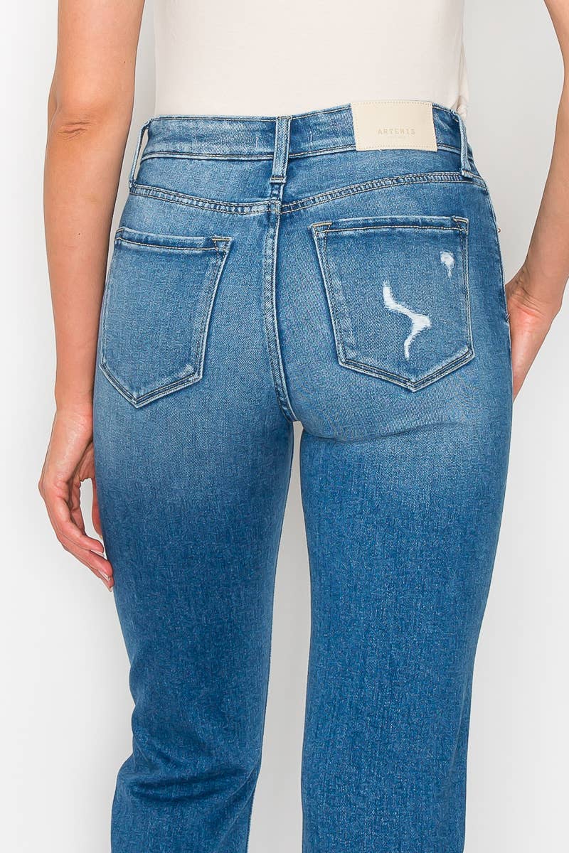 HIGH RISE TAPERED LEG JEANS: 5 (26)