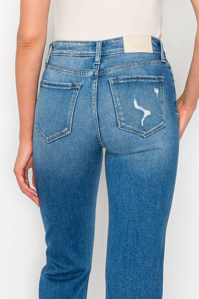 HIGH RISE TAPERED LEG JEANS: 5 (26)