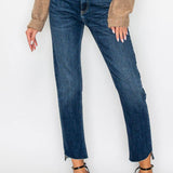 PLUS - TUMMY CONTROL HIGH RISE STRAIGHT JEANS: 16 (32)