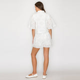 White Shirt with Flare Sleeves