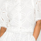 White Shirt with Flare Sleeves