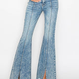 HIGH RISE SUPER STRETCH FLARE WITH SEAMED FRONT JEANS: 9 (28)