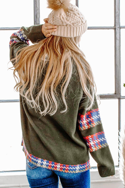 Green Christmas Reindeer Sweater