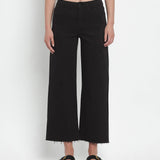 BLK HIGH RISE WIDE JEAN