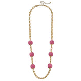 St. Barts Raffia Chain Link Necklace