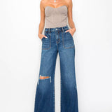 ULTRA HIGH RISE RELAXED FLARE JEANS: 15/31