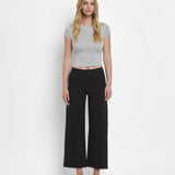 BLK HIGH RISE WIDE JEAN
