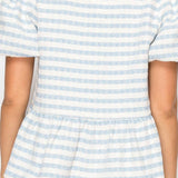 Sky blue Summer Peplum Jacket