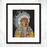 Native American Chief 16 X 20