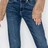 PLUS - TUMMY CONTROL HIGH RISE STRAIGHT JEANS: 18 (33)