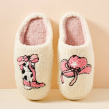 White Western Slippers