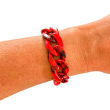 Red Game Day Bracelets &  Necklaces: RED CHUNKY BRACELET