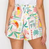 Retro Tropical Vive Shopper Bag Shorts
