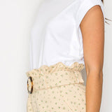 Little Wild Flower Print Twill Shorts