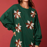 Christmas Flower Sweatshirt