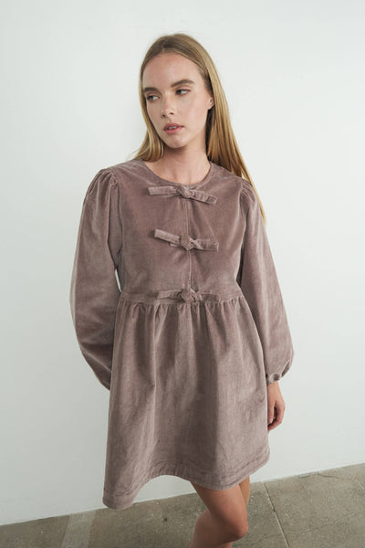 CORDUROY BABYDOLL DRESS