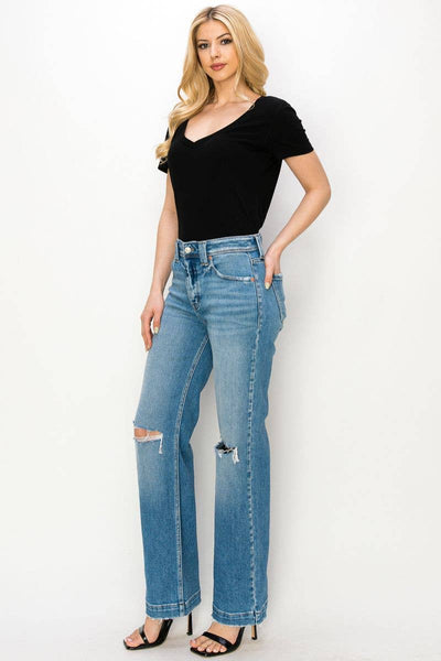 HIGH RISE STRAIGHT LEG JEANS: 3 (25)