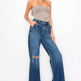 ULTRA HIGH RISE RELAXED FLARE JEANS: 7/27