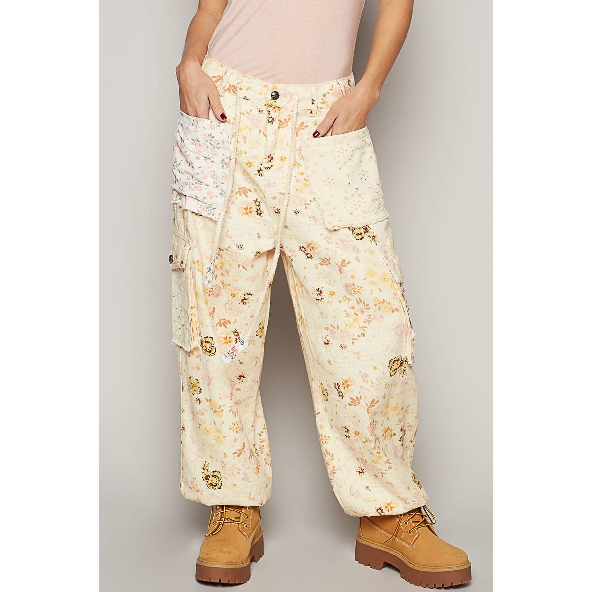 Floral print cargo pants