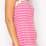 Pink Embroidery Mini Cami Dress